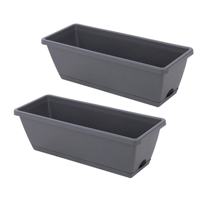 2 Packs Self Watering Planters Rectangular Plant Pot, Modern Decorative Flower Pot/Window Box for All House Plants
2 Packs Self Watering Planters Rectangular Plant Pot, Modern Decorative Flower Pot/Window Box for All House Plants