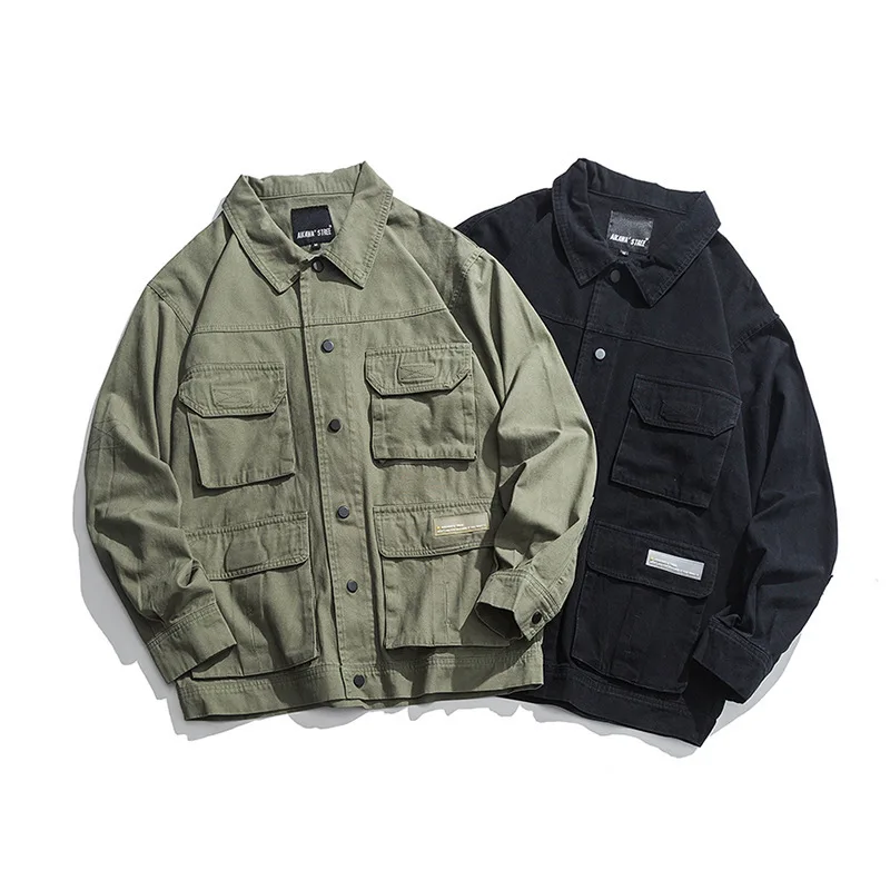 2019 New Style Japanese-style Popular Brand Autumn Coat Men's Solid Color Loose Retro Tooling Jacket Men Casual on Clothes
2019 New Style Japanese-style Popular Brand Autumn Coat Men's Solid Color Loose Retro Tooling Jacket Men Casual on Clothes