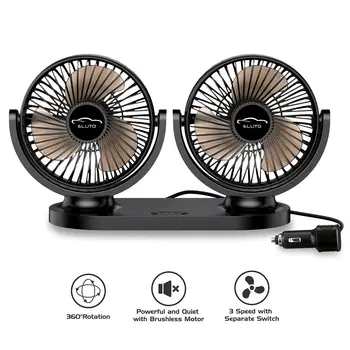 12V Dual Head Car Fan Portable Vehicle Truck 360 Degree Auto Cooling Cooler Energy Saving Car Cooler Mini Electric Car Fan
12V Dual Head Car Fan Portable Vehicle Truck 360 Degree Auto Cooling Cooler Energy Saving Car Cooler Mini Electric Car Fan