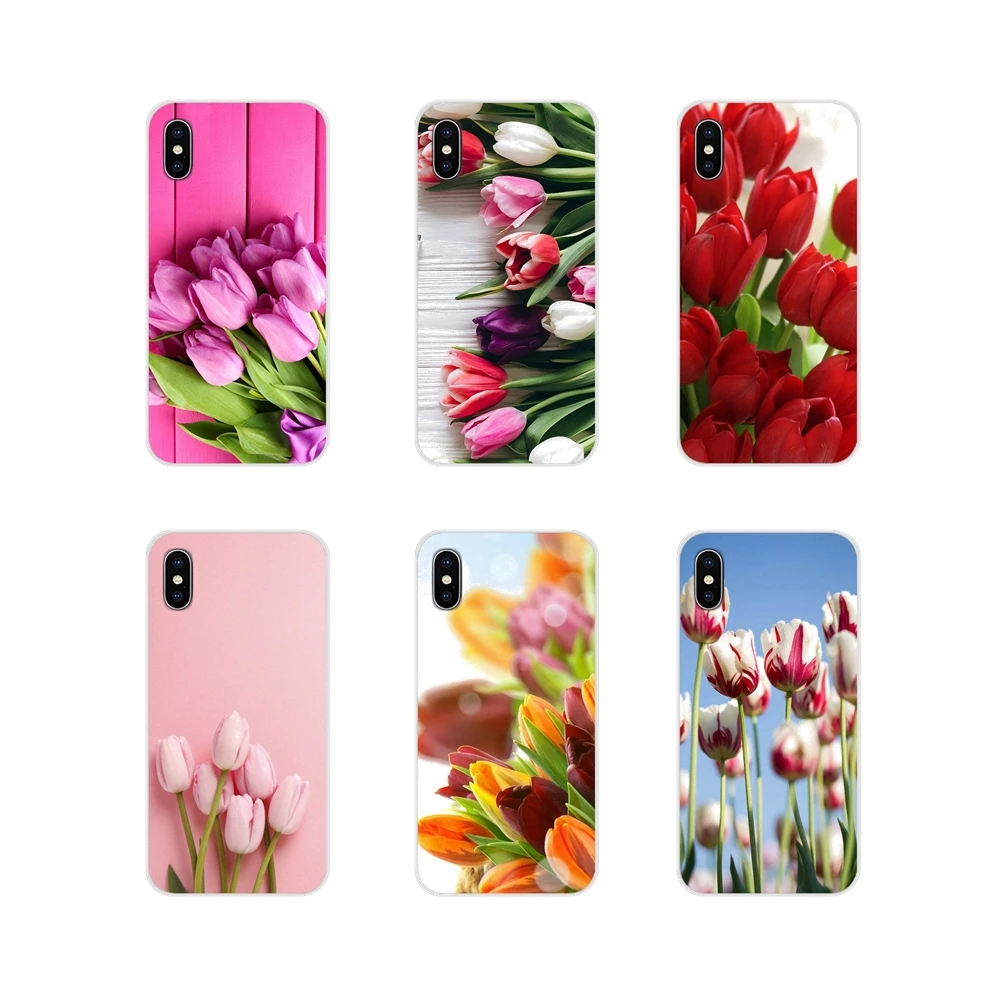 Тюльпан красивые цветы для Samsung Galaxy S3 S4 S5 Mini S6 S7 Edge S8 S9 S10 Lite Plus Note 4 5 8 9 аксессуары