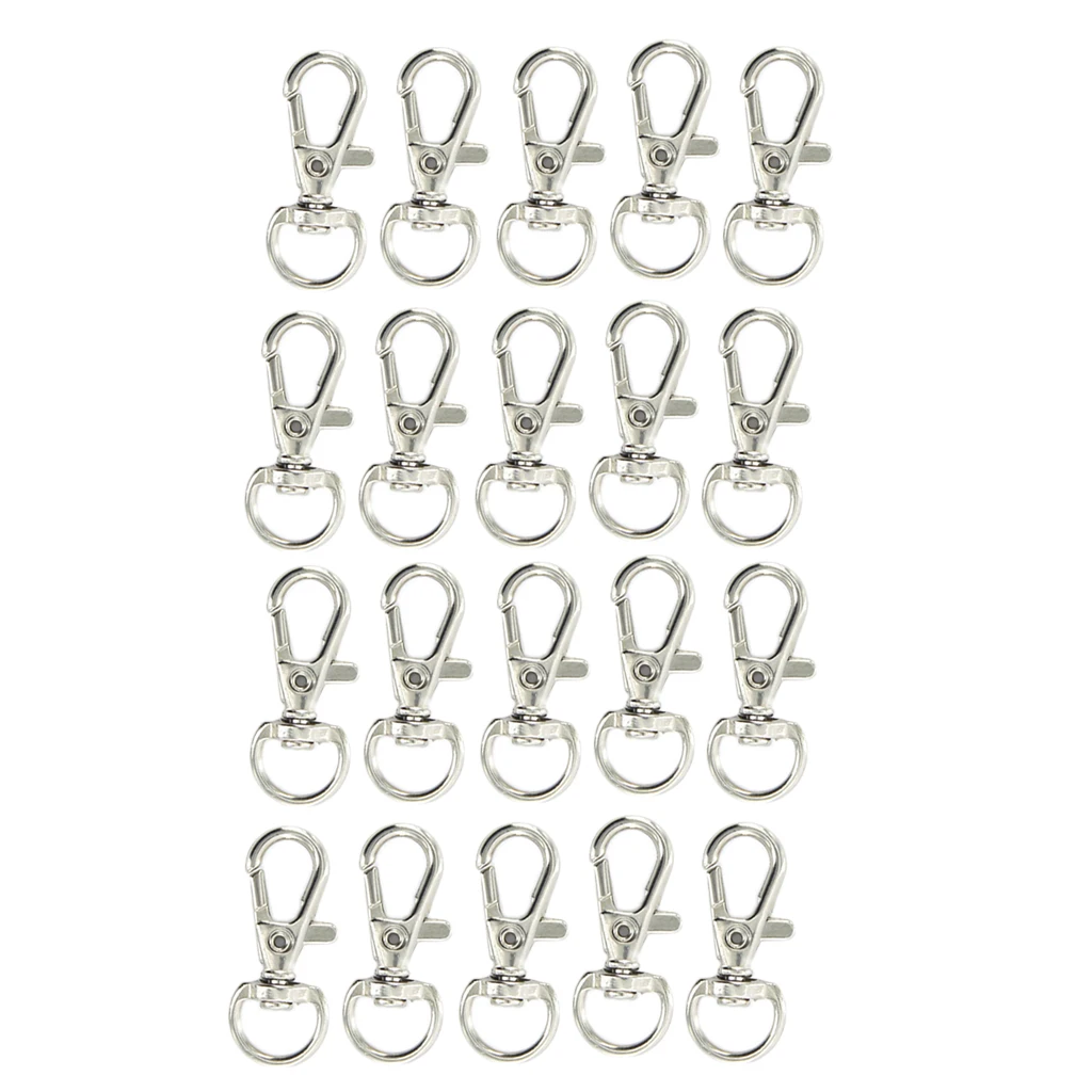 20pcs Swivel Trigger Clips Snap Hooks Lobster Clasps Keychain Bag Hooks DIY 20pcs Swivel Trigger Clips Snap Hooks Lobster Clasps Keychain Bag Hooks DIY