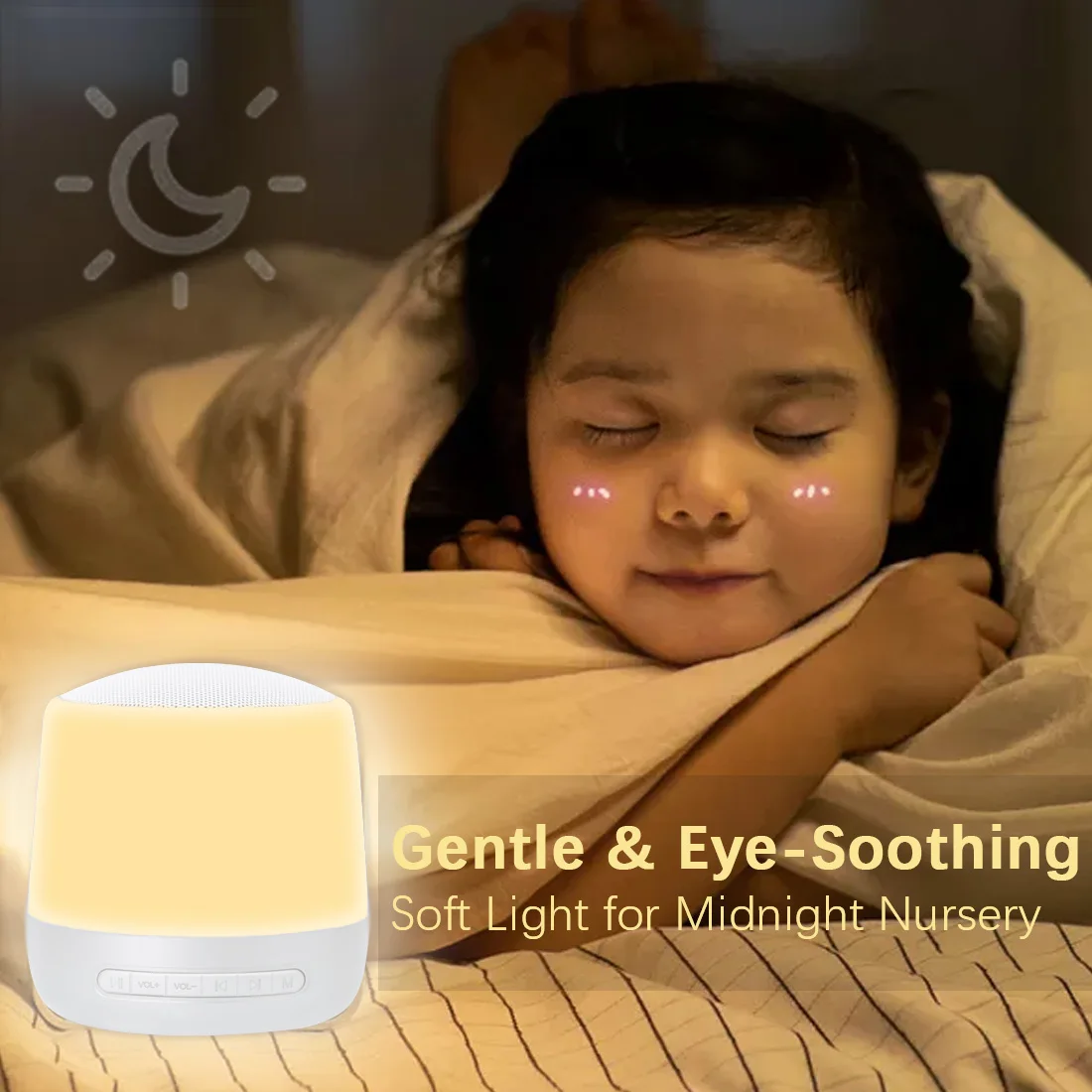 Anti-noise night light multi-function button to relieve insomnia, auxiliary sleep, home bedroom
Anti-noise night light multi-function button to relieve insomnia, auxiliary sleep, home bedroom