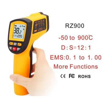 RZ900 IR Infrared Thermometer Thermal Imager Handheld Digital Electronic Outdoor Non-Contact Laser Pyrometer Point Gun
RZ900 IR Infrared Thermometer Thermal Imager Handheld Digital Electronic Outdoor Non-Contact Laser Pyrometer Point Gun