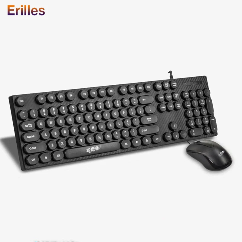 Office Computer keyboard and Mouse Set Wired keyboard 104 Keys Round Keycap Wired Gaming Mouse For Dell/Lenovo PC Laptop
Office Computer keyboard and Mouse Set Wired keyboard 104 Keys Round Keycap Wired Gaming Mouse For Dell/Lenovo PC Laptop