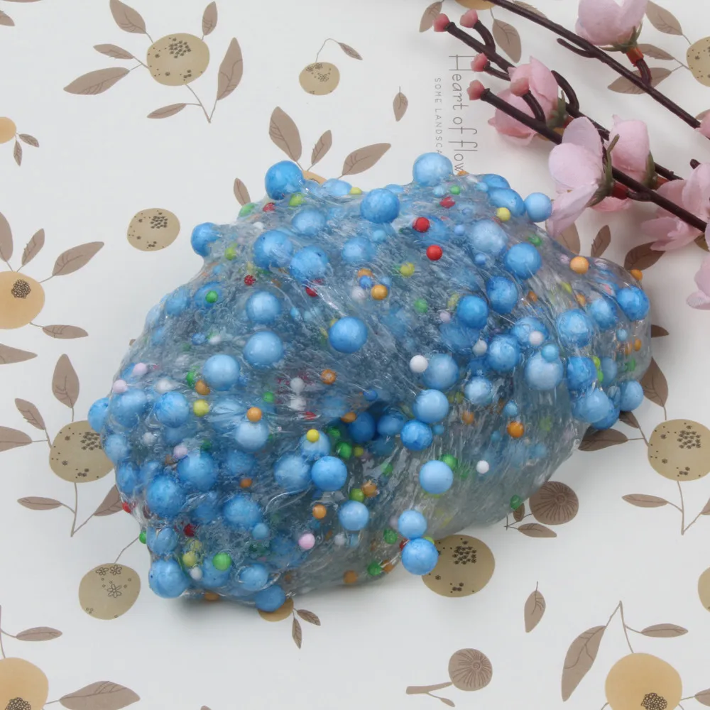 Beautiful Foam ball Cloud Slime Antistress Gadgets Stress Relief Kids Clay Toys Unzip Anti-stress Gift cute slime charms #B