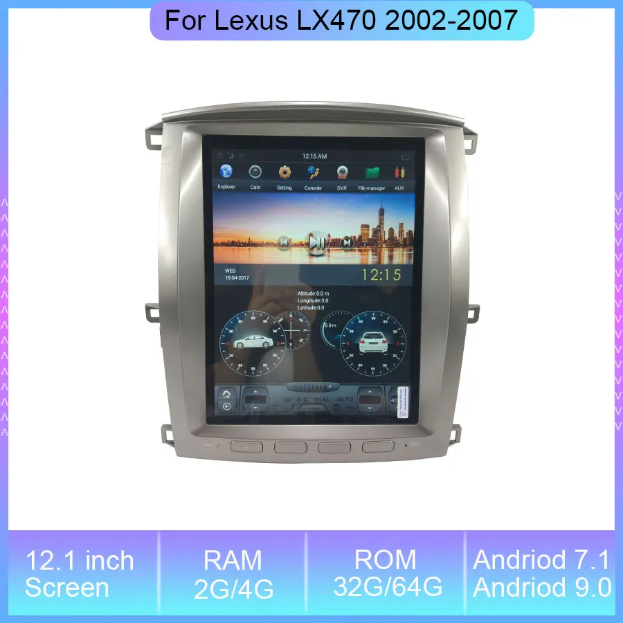 12.1'' Tesla Screen Android Car Navigation Radio For Lexus LX470 2002-2007 GPS Navigation Video Headunit Multimedia Radio Stereo
12.1'' Tesla Screen Android Car Navigation Radio For Lexus LX470 2002-2007 GPS Navigation Video Headunit Multimedia Radio Stereo