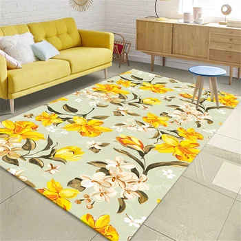 American Style Yellow Flower Carpet Living Room Modern Countryside Floral Rug Anti-slip Washable Kitchen Mat Home Floor Mat
American Style Yellow Flower Carpet Living Room Modern Countryside Floral Rug Anti-slip Washable Kitchen Mat Home Floor Mat