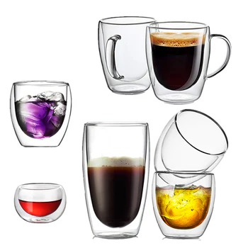Double Glass Coffee Mugs Insulated Thermal Cups Clear Glasses for Iced Tea Latte Cappucino Cafe Espresso Heat-resistant Milk Cup
Double Glass Coffee Mugs Insulated Thermal Cups Clear Glasses for Iced Tea Latte Cappucino Cafe Espresso Heat-resistant Milk Cup