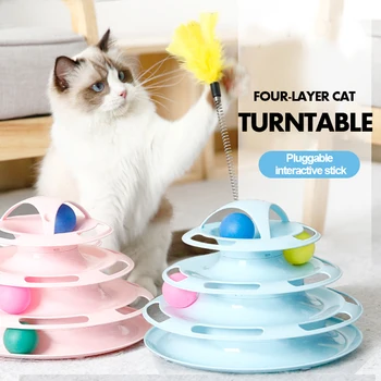 Four Levels Pet Cat Toy Tower Tracks Disc Cat Intelligence Amusement Four-layer Disc Cat Toys Ball Training Amusement Plate
Four Levels Pet Cat Toy Tower Tracks Disc Cat Intelligence Amusement Four-layer Disc Cat Toys Ball Training Amusement Plate