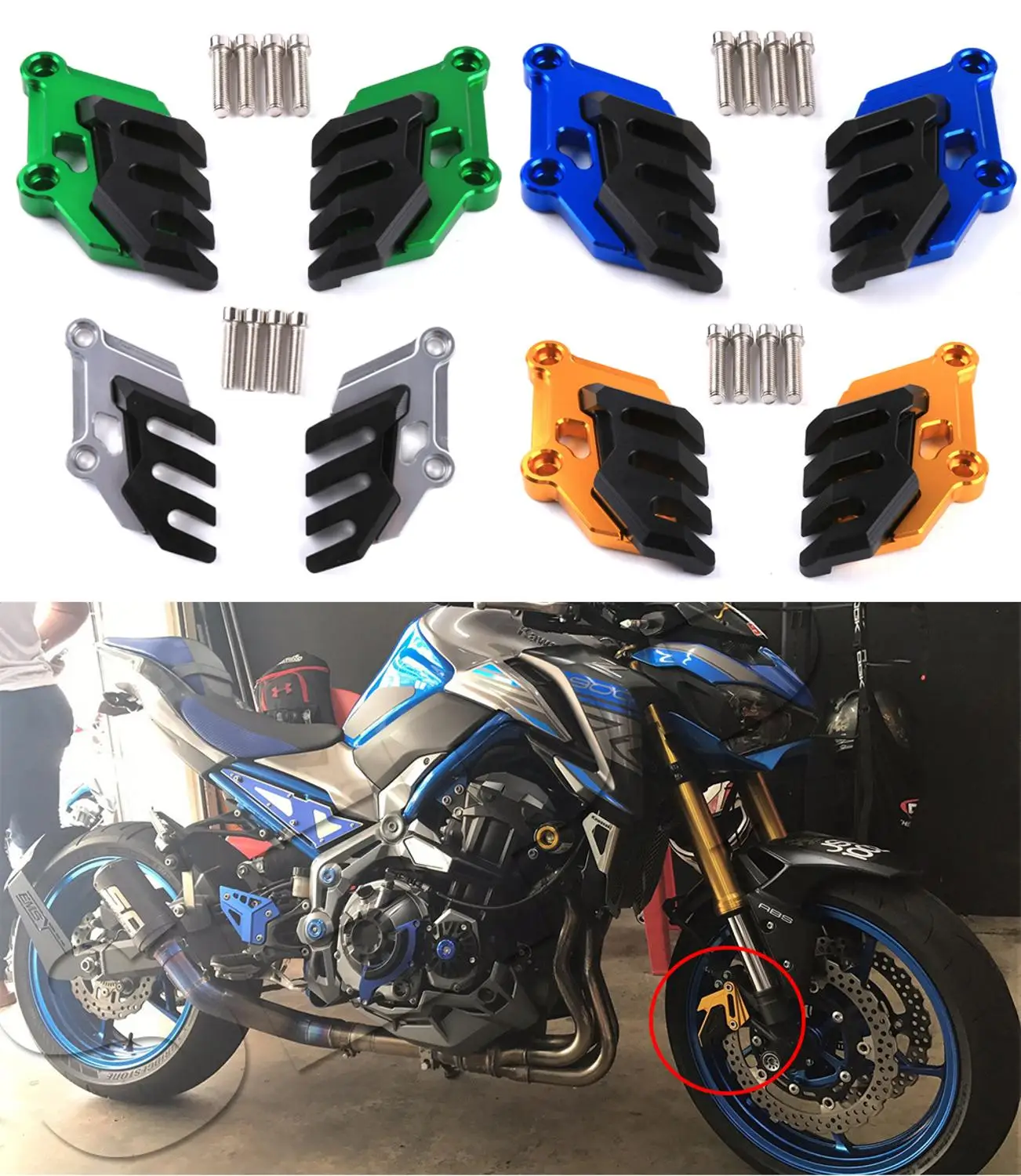 For Kawasaki Z900 2017 2018 Motorcycle Modified Caliper Cover Disc Brake Protective Aluminum Alloy Cover
For Kawasaki Z900 2017 2018 Motorcycle Modified Caliper Cover Disc Brake Protective Aluminum Alloy Cover