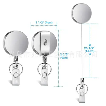 10Pcs Retractable Badge Holder Heavy Duty Badge Reels ID Holder Key Chain Reinforced ID Card Key Card Work Badge Clips
10Pcs Retractable Badge Holder Heavy Duty Badge Reels ID Holder Key Chain Reinforced ID Card Key Card Work Badge Clips