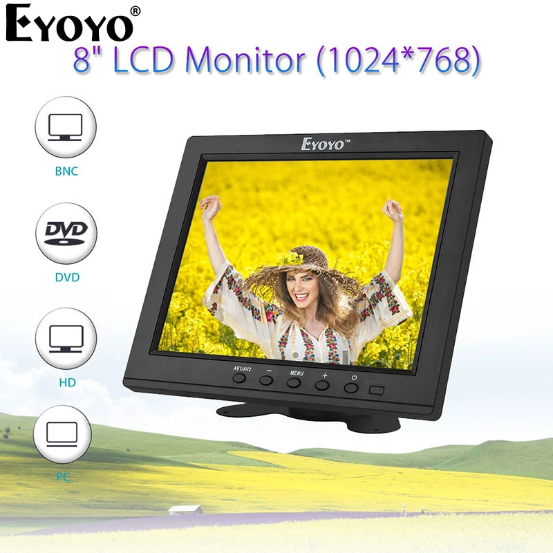 Eyoyo EM08B 12" FHD 1920x1080 IPS HDMI LCD Security Monitor Screen Audio Display for TV Computer PC Computer Camera DVD CCTV DVR
Eyoyo EM08B 12" FHD 1920x1080 IPS HDMI LCD Security Monitor Screen Audio Display for TV Computer PC Computer Camera DVD CCTV DVR