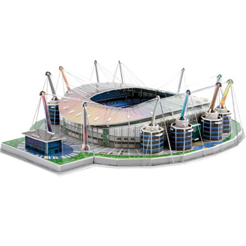 Фото [Funny] 130 шт./компл. Aguero England City of manner Etihad F.C. RU футбольная игра стадионы модель здания