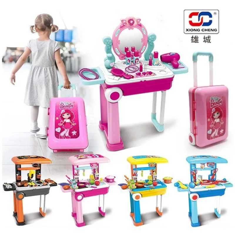 Xiong cheng Flexible Hand Travel Lee Travel Trolley Dresser Tool Table Kitchen Doctor Set Children Play House Toys
Xiong cheng Flexible Hand Travel Lee Travel Trolley Dresser Tool Table Kitchen Doctor Set Children Play House Toys
