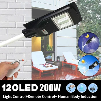 Smuxi 200W 120LEDs IP67 Waterproof LED Light Control+Remote Control+PIR Human Body Induction Solar Street Light Garden Park Lamp
Smuxi 200W 120LEDs IP67 Waterproof LED Light Control+Remote Control+PIR Human Body Induction Solar Street Light Garden Park Lamp