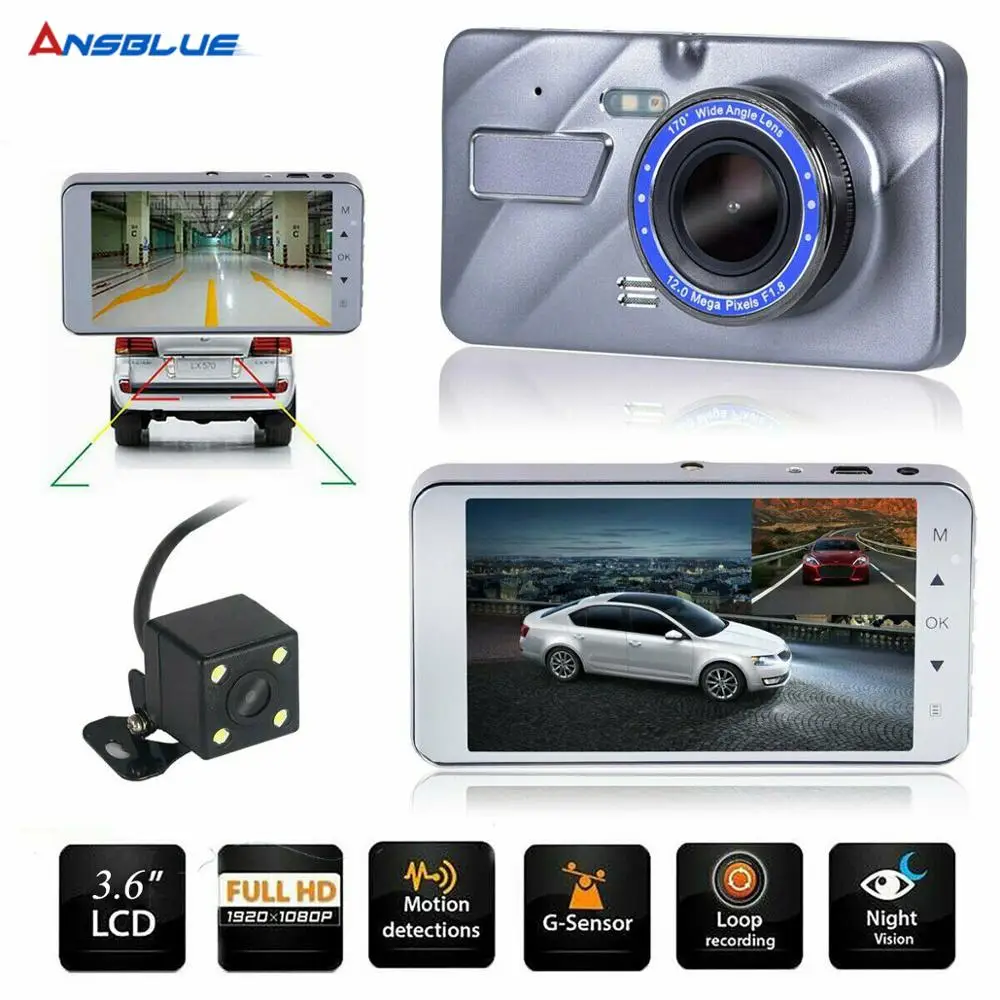 Car DVR Dash Cam Video Recorder Dvr Recorder DashCam Dual DVR Camera 3.6" Cycle Recording Night Vision G-sensorDashcam
Car DVR Dash Cam Video Recorder Dvr Recorder DashCam Dual DVR Camera 3.6" Cycle Recording Night Vision G-sensorDashcam