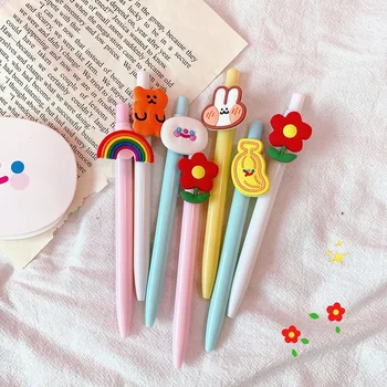 45pcs/lot fresh cute cartoon flower rainbow rabbit bear gel pen 0.5mm black signature pen press pen student stationery frosted 
45pcs/lot fresh cute cartoon flower rainbow rabbit bear gel pen 0.5mm black signature pen press pen student stationery frosted
