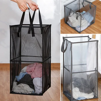 Toys box Dirty Laundry Basket Clothes Storage Basket For Soiled Clothes Foldable Magic Box Double-deck Mesh Transparent Case
Toys box Dirty Laundry Basket Clothes Storage Basket For Soiled Clothes Foldable Magic Box Double-deck Mesh Transparent Case