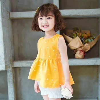 New Fashion Baby Girls Summer Sets Sleeveless Top Polka Dot White Shorts Wide Leg Shorts Baby Two-pieces Sets
New Fashion Baby Girls Summer Sets Sleeveless Top Polka Dot White Shorts Wide Leg Shorts Baby Two-pieces Sets