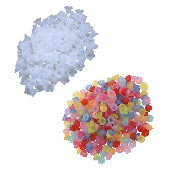 500 Pcs Acrylic Beads: 200 Pcs White Lily Flower Frosted Acrylic Beads 14X10Mm & 300 Pcs Mixed Flower Frosted Acrylic Spacer Bea
500 Pcs Acrylic Beads: 200 Pcs White Lily Flower Frosted Acrylic Beads 14X10Mm & 300 Pcs Mixed Flower Frosted Acrylic Spacer Bea