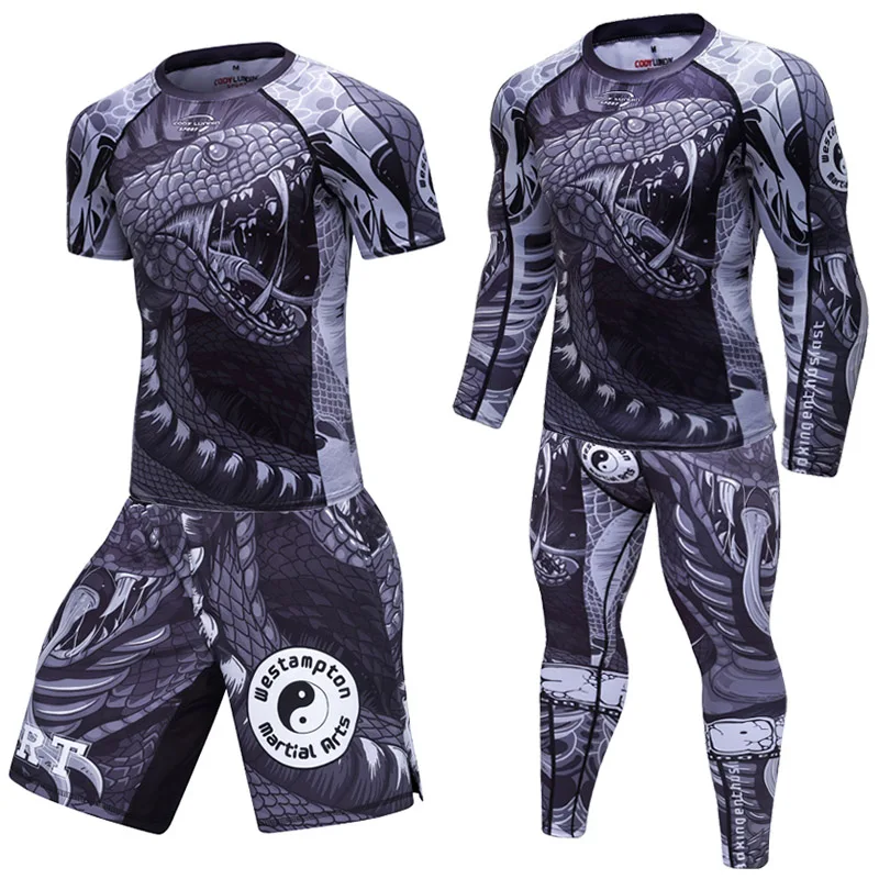 

Men Tshirt+Pants MMA Boxing Muay Thai Shorts Rashguard kickboxing Sets Boxeo Fitness Sport suits Jersey Jiu Jitsu Bjj Gi T-shirt
