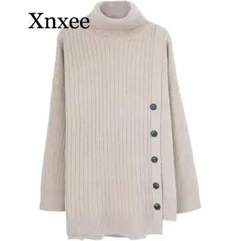 Autumn Winter Women Sweaters Knitted Loose Thicken Single Breasted Solid Multi Colors Irregular Tops
Autumn Winter Women Sweaters Knitted Loose Thicken Single Breasted Solid Multi Colors Irregular Tops