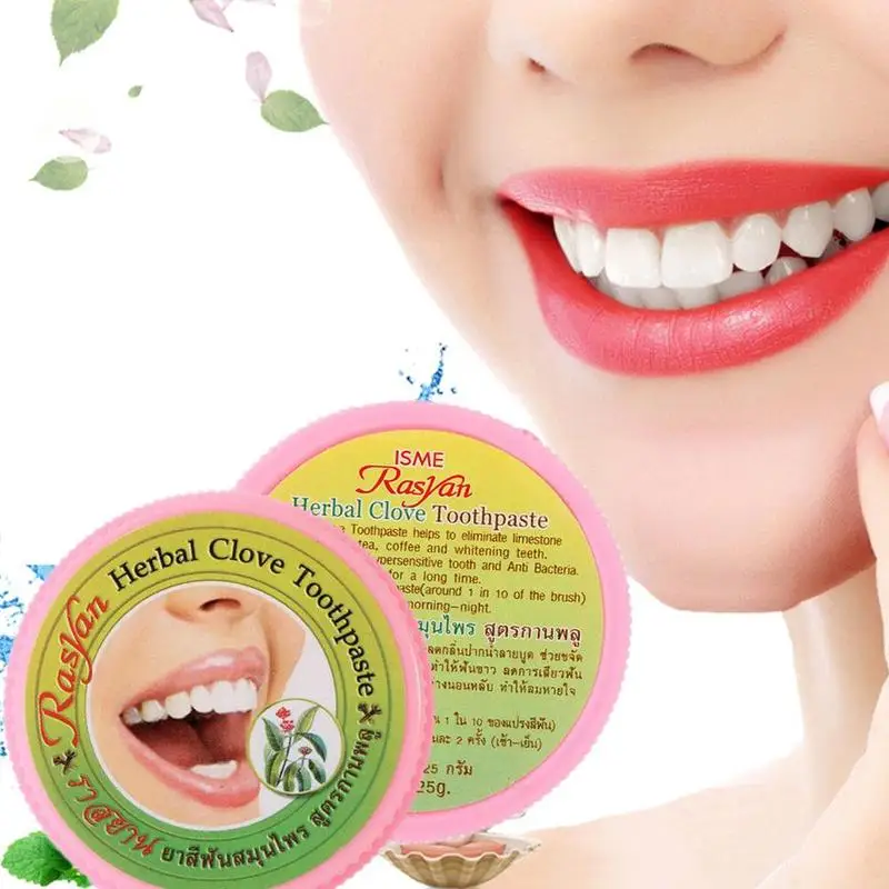 Natural Herbal Clove Thailand Toothpaste Tooth Whitening Toothpaste Dentifrice Antibacterial Tooth Paste Mint Clean Care
Natural Herbal Clove Thailand Toothpaste Tooth Whitening Toothpaste Dentifrice Antibacterial Tooth Paste Mint Clean Care
