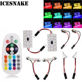 Icesnake 2Pcs RGB T10 Festoon Multi-function Interior Dome Light T10 W5W 194 Festoon Dome Atmosphere Car Roof Light
Icesnake 2Pcs RGB T10 Festoon Multi-function Interior Dome Light T10 W5W 194 Festoon Dome Atmosphere Car Roof Light
