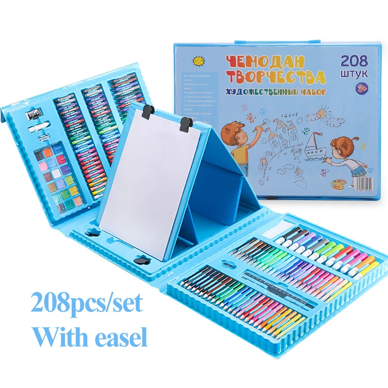 Students 208pcs Drawing Set Watercolor Pens & Oil Pastels & Colored Pencils Tool Children's Art Painting Christmas Birthday Gift
Students 208pcs Drawing Set Watercolor Pens & Oil Pastels & Colored Pencils Tool Children's Art Painting Christmas Birthday Gift