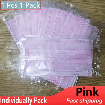 Individual Package Disposable Pink Mask 3 layer Protective Face Mask Anti Dust Mask flu fog Pink masks Mouth Masque girls female
Individual Package Disposable Pink Mask 3 layer Protective Face Mask Anti Dust Mask flu fog Pink masks Mouth Masque girls female