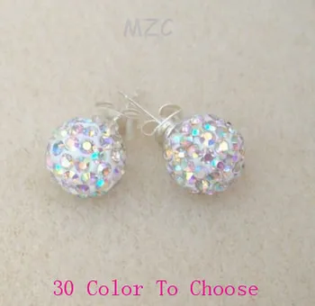 htr34ift 10mm AB Crystal Beads fashion stainless steel Earrings Stud Jewelry 
htr34ift 10mm AB Crystal Beads fashion stainless steel Earrings Stud Jewelry