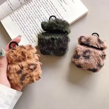 Fashion Fur For Airpods Case Winter Leopard Print Furry Plush Design For Airpod 1 2 Earphone Skin Cover Box For Girl
Fashion Fur For Airpods Case Winter Leopard Print Furry Plush Design For Airpod 1 2 Earphone Skin Cover Box For Girl