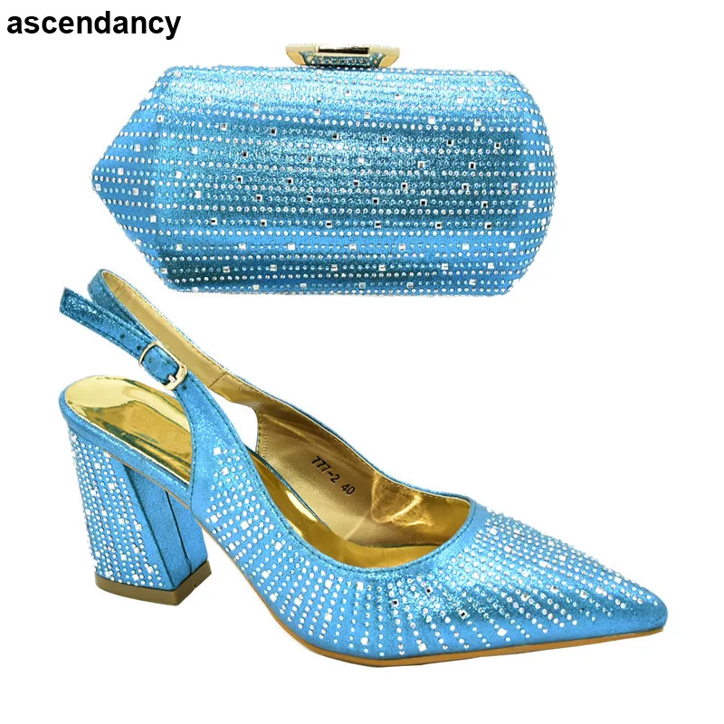 New Italian Shoes with Matching Bags for Women Decorated with Rhinestone High Heels Sandals Women Shoes and Bag Sets for Women
New Italian Shoes with Matching Bags for Women Decorated with Rhinestone High Heels Sandals Women Shoes and Bag Sets for Women