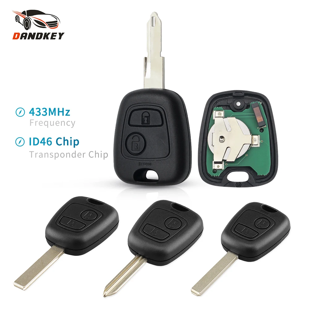 Dandkey Remote Control Car Key 433MHz ID46 Chip For Citroen Saxo Picasso Xsara Berlingo For Peugeot 2 Button Key Fob Uncut Blade
Dandkey Remote Control Car Key 433MHz ID46 Chip For Citroen Saxo Picasso Xsara Berlingo For Peugeot 2 Button Key Fob Uncut Blade