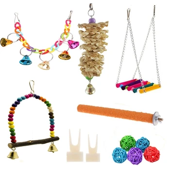 12 Packs Bird Parrot Swing Chewing Toys - Hanging Bell Birds Cage Toys Suitable for Small Parakeets,Cockatiel,Conures
12 Packs Bird Parrot Swing Chewing Toys - Hanging Bell Birds Cage Toys Suitable for Small Parakeets,Cockatiel,Conures