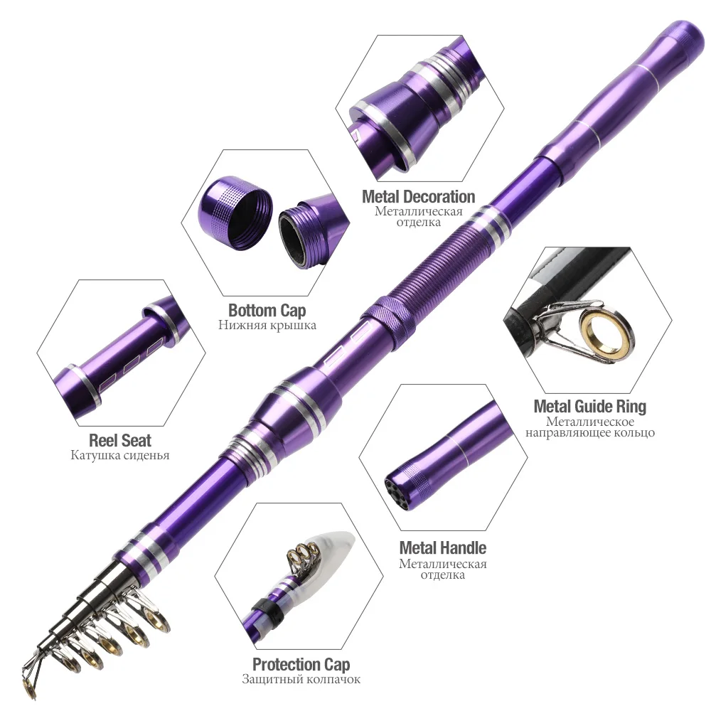 DONQL Telescopic Fishing Rod 1.8m-3.0m Carbon Fiber Ultrashort Spinning Fish Rod Travel Portable Sea Fishing Pole Fish Tackle主图05 (1)