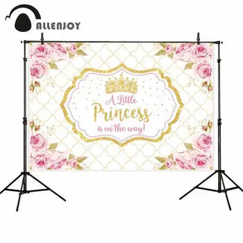 Allenjoy flowers Crown Golden grid kid Photographic backgrounds princess is on the way vinyl photophone for photo studio props
Allenjoy flowers Crown Golden grid kid Photographic backgrounds princess is on the way vinyl photophone for photo studio props