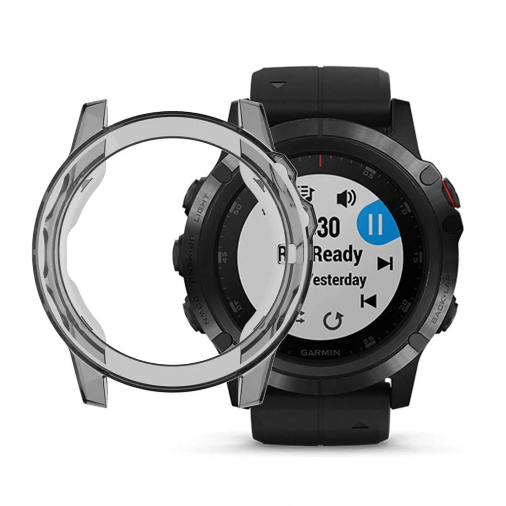 Защитный чехол для Garmin Fenix 5X Smart Watch ультра-тонкий прозрачный из материала tpu