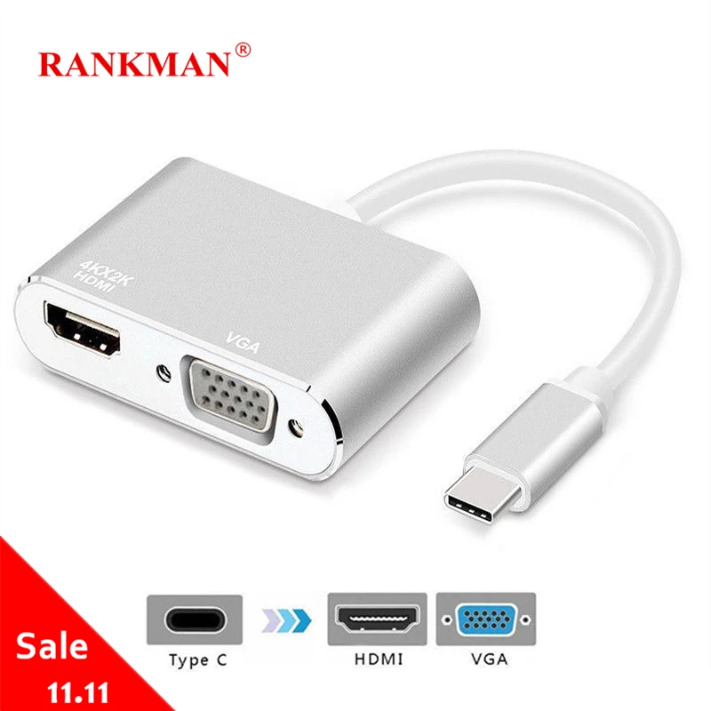 Rankman Type-C to HDMI 4K VGA USB C USB 3.1 Adapter for MacBook Samsung S8 Dex Huawei P30 Dock Xiaomi 10 Projector Monitor TV
Rankman Type-C to HDMI 4K VGA USB C USB 3.1 Adapter for MacBook Samsung S8 Dex Huawei P30 Dock Xiaomi 10 Projector Monitor TV