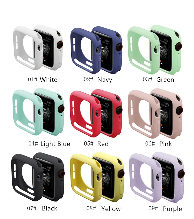 100Pcs Soft Silicone Case For Apple Watch SE 6 5 4 40MM 44MM Colorful Full Protection Cover For iWatch 3 2 1 42MM 38MM Bumper
100Pcs Soft Silicone Case For Apple Watch SE 6 5 4 40MM 44MM Colorful Full Protection Cover For iWatch 3 2 1 42MM 38MM Bumper