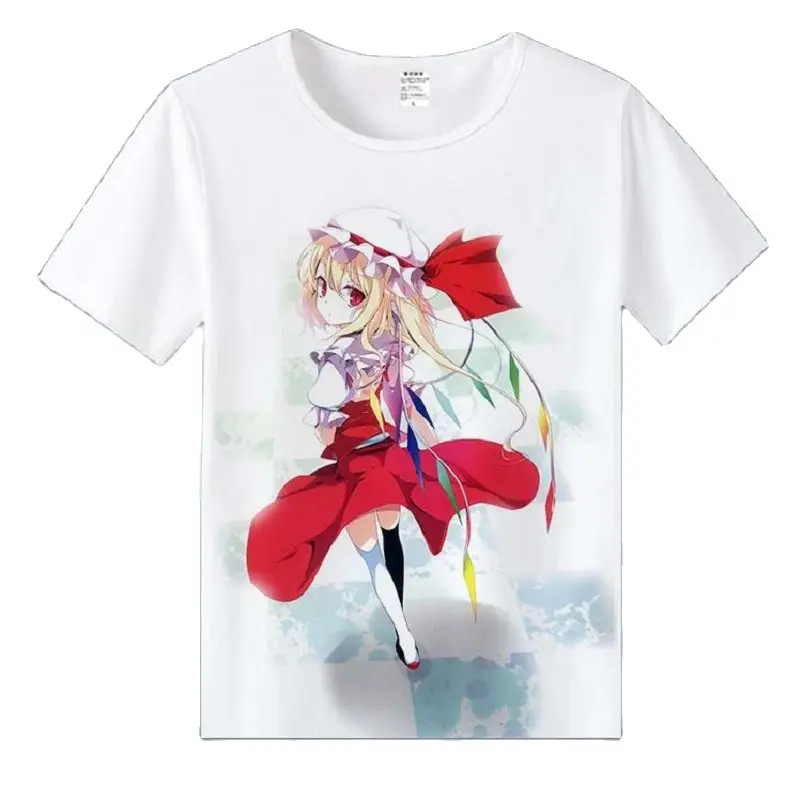 High-Q унисекс мультфильм Аниме TouHou Project Hakurei Reimu Kirisame Marisa хлопковая Футболка Топ |