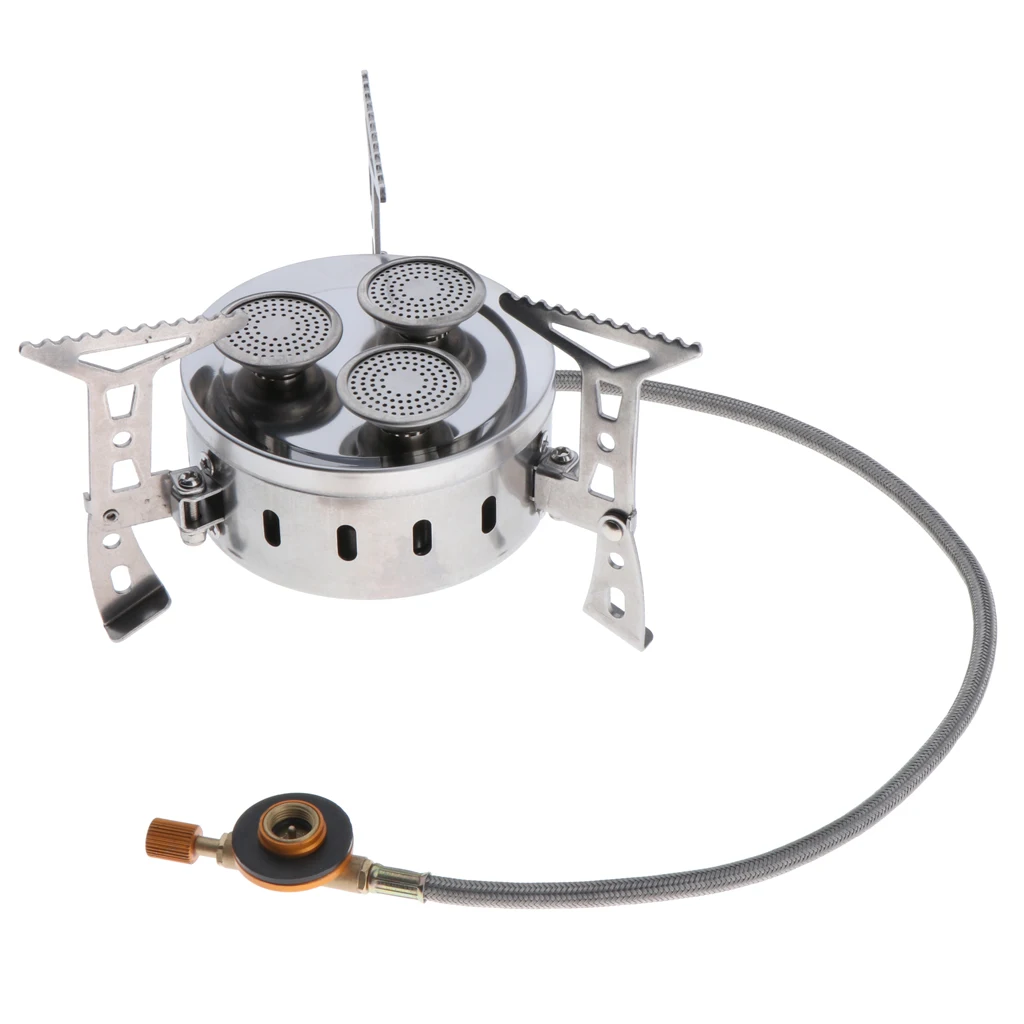 Folding Stove Camping Picnic Gas Jet Outdoor Cook Hiking Stainless Steel Burner Folding Stove Camping Picnic Gas Jet Outdoor Cook Hiking Stainless Steel Burner
