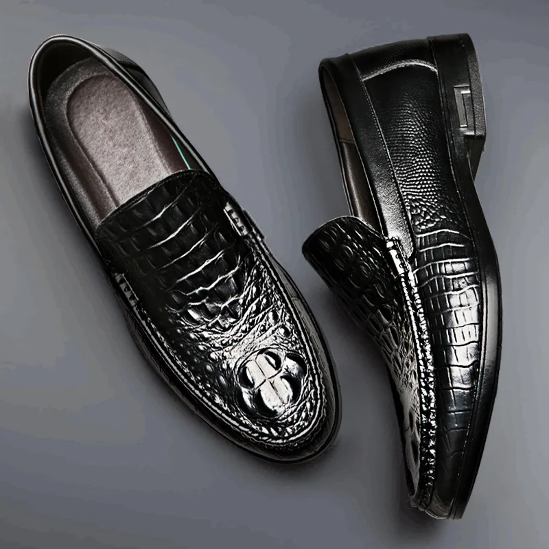 Bean Shoes Men's Spring 2021 New Men's Casual Leather Shoes Fashion Real Leather Men's Shoes Alligator Stripes Breathable
Bean Shoes Men's Spring 2021 New Men's Casual Leather Shoes Fashion Real Leather Men's Shoes Alligator Stripes Breathable