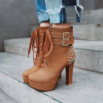 CHIMIZHAI Boots Women Shoes Winter Rivet Boots 11CM Heels Shoes Woman Boots Ladies Ankle Boots Autumn Shoes 47 48 MY402
CHIMIZHAI Boots Women Shoes Winter Rivet Boots 11CM Heels Shoes Woman Boots Ladies Ankle Boots Autumn Shoes 47 48 MY402