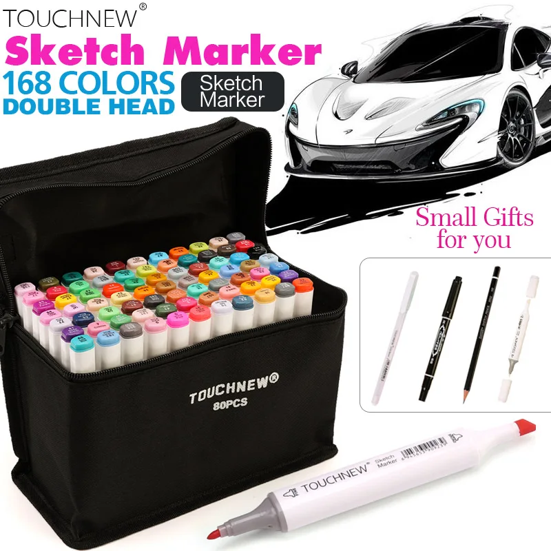TOUCHNEW 30/40/60/80Color Art Marker Set Dual Tips Alcohol Based Markers for Artisr Drawing Design Marker Pen Supplies
TOUCHNEW 30/40/60/80Color Art Marker Set Dual Tips Alcohol Based Markers for Artisr Drawing Design Marker Pen Supplies