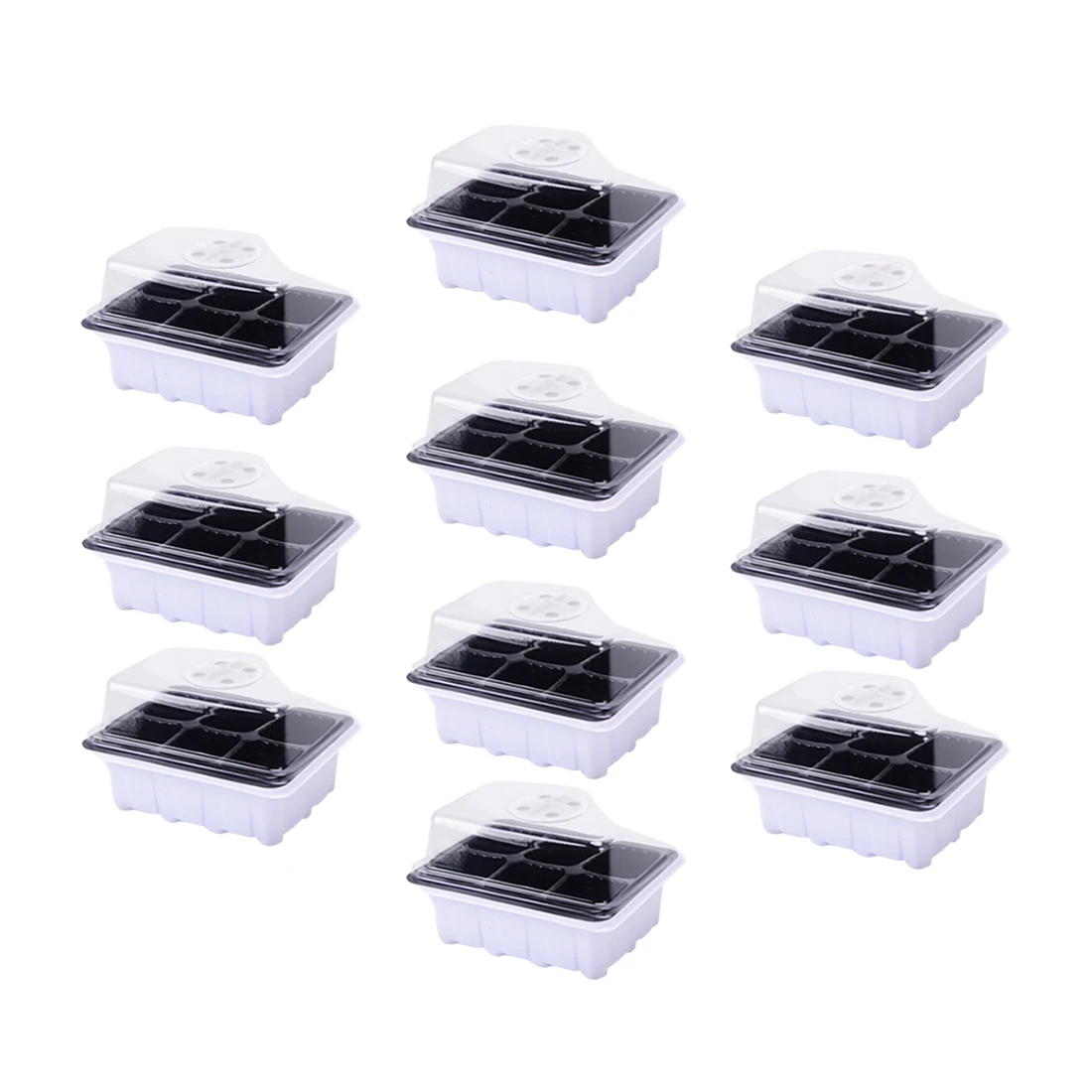 10Pcs/set 6 Holes Adjustable Hole Nursery Tray Seedling Box Plants Grow Kit with Water Tray and Breathable Hole
10Pcs/set 6 Holes Adjustable Hole Nursery Tray Seedling Box Plants Grow Kit with Water Tray and Breathable Hole