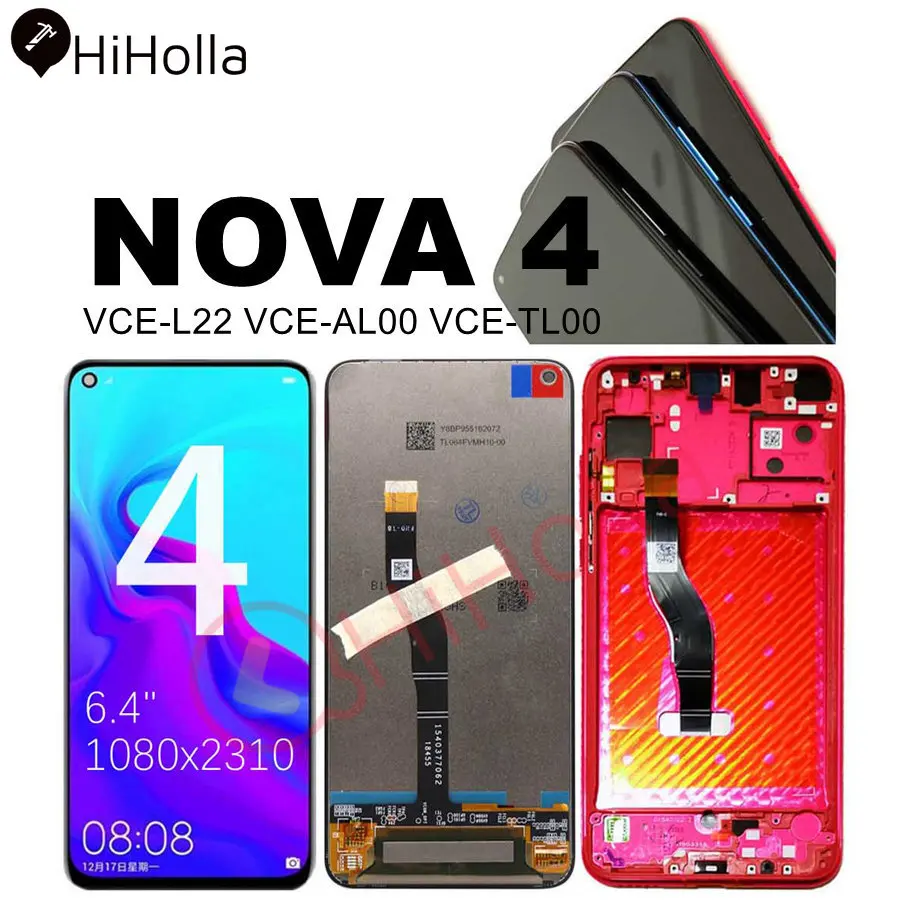 Original LCD For Huawei Nova 4 Nova4 LCD Display Touch Screen Digitizer VCE-L22 For Huawei Nova4 LCD With Frame Replacement
Original LCD For Huawei Nova 4 Nova4 LCD Display Touch Screen Digitizer VCE-L22 For Huawei Nova4 LCD With Frame Replacement