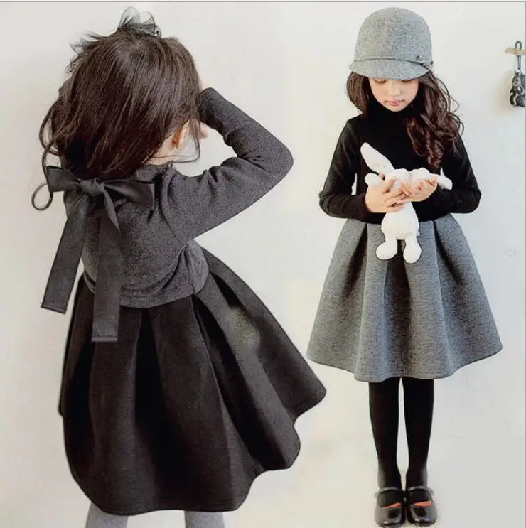 Kids Dresses For Girls 2019 Fall Black Gray Patchwork Dress Cotton Pleated Children Princess Dress Cute Big Girl Clothes
Kids Dresses For Girls 2019 Fall Black Gray Patchwork Dress Cotton Pleated Children Princess Dress Cute Big Girl Clothes