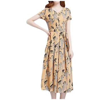 Summer Chiffon Dress 2020 Casual Short Sleeve O-Neck Floral Print Dresses Elegant Party Dress Plus Size Dress Women Clothing #35
Summer Chiffon Dress 2020 Casual Short Sleeve O-Neck Floral Print Dresses Elegant Party Dress Plus Size Dress Women Clothing #35