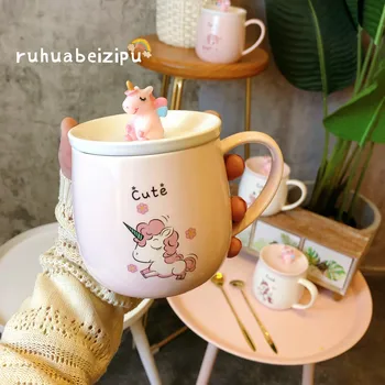 Super Cute Cartoon Unicorn Mug Creative 3D Ceramic Cup with Lid Spoon Large Capacity Household Coffee Milk Mugs Office Tea Cups
Super Cute Cartoon Unicorn Mug Creative 3D Ceramic Cup with Lid Spoon Large Capacity Household Coffee Milk Mugs Office Tea Cups